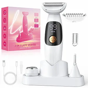 Жіноча бритва 3-в-1 IPX7 водонепроникна Wet & Dry USB-зарядка - Фото 1