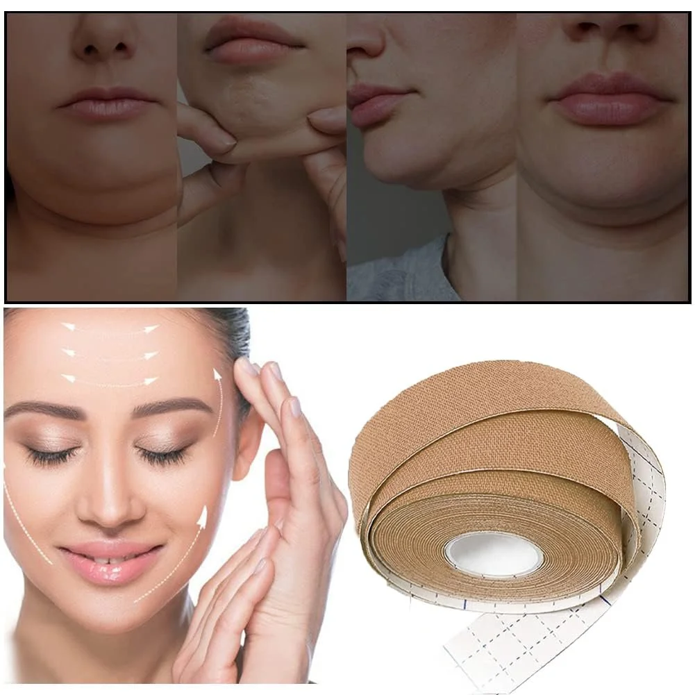 Стрічка для підтяжки обличчя Рожева 2,5 x 500 см, фото №4