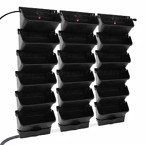 Купить Набор кашпо с автополивом для вертикального озеленения Black 100 x 100 x 14 см - Фото 1 Набор кашпо с автополивом для вертикального озеленения Black 100 x 100 x 14 см - Фото 1