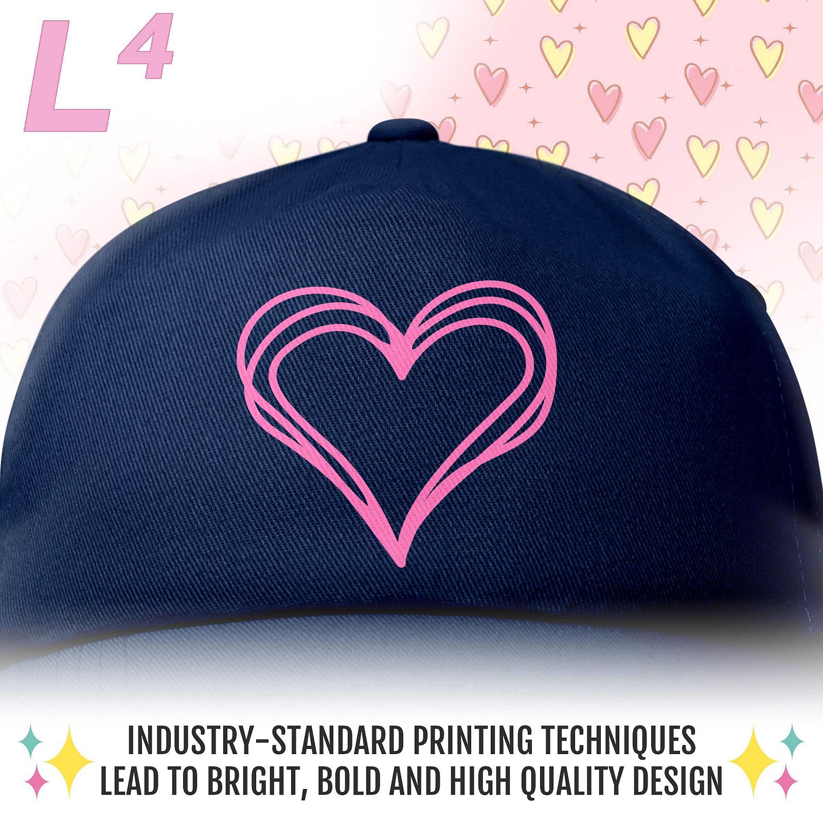 Бейсболка L4 для девочек с сердцем летняя Pink, фото №3