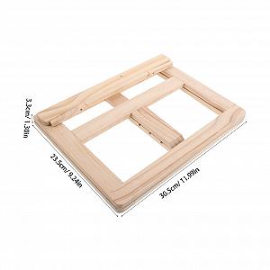 Регулируемая деревянная подставка для чтения складная с функцией охлаждения Эргономичная подставка для книг Планшетов и ноутбуков Компактный складной настольный органайзер synthetic.ua - Фото 1