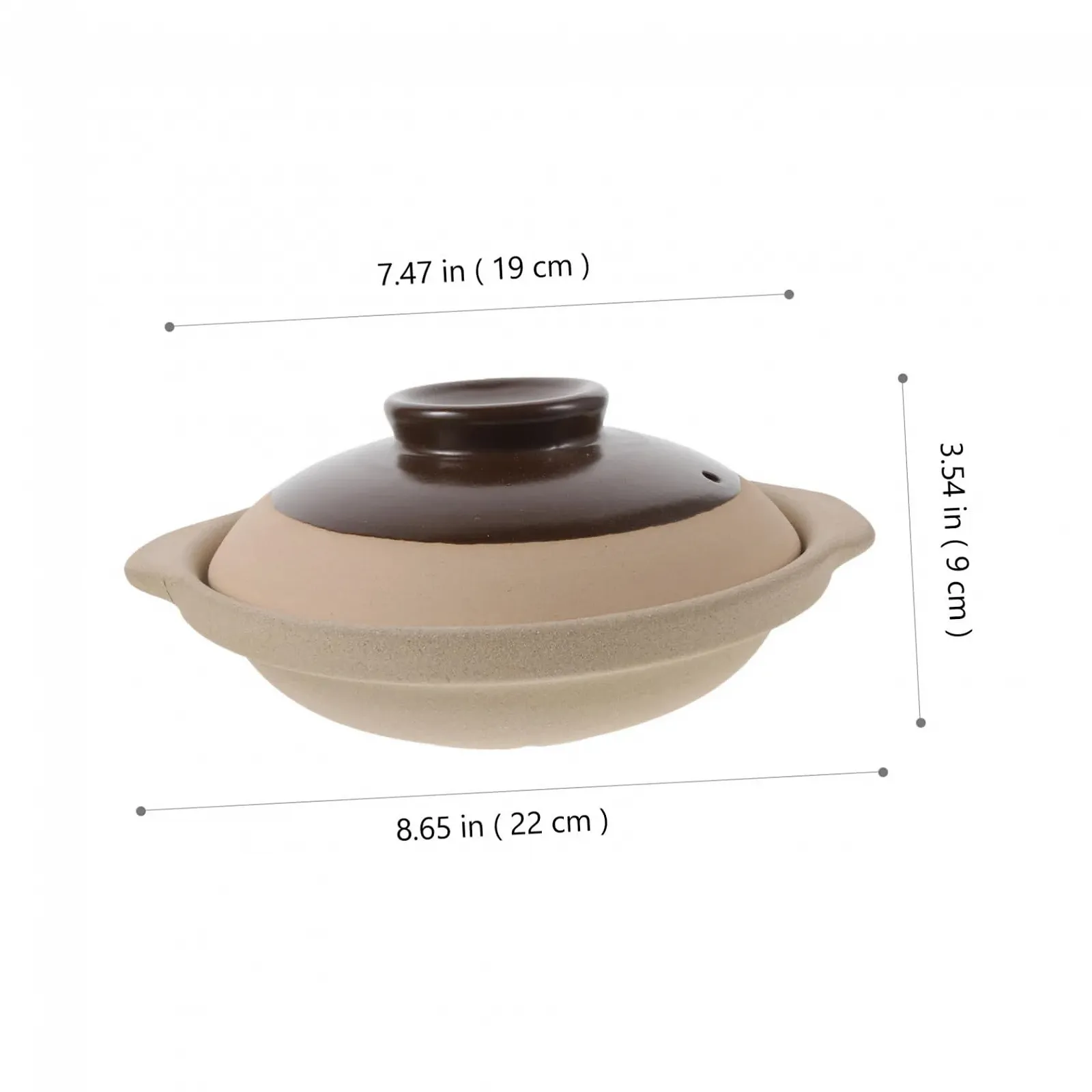 Кастрюля-жаровня POPETPOP Керамическая Термостойкая Кислотостойкая и щелочестойкая С крышкой и двойными ручками для газовых и керамических плит, фото №6