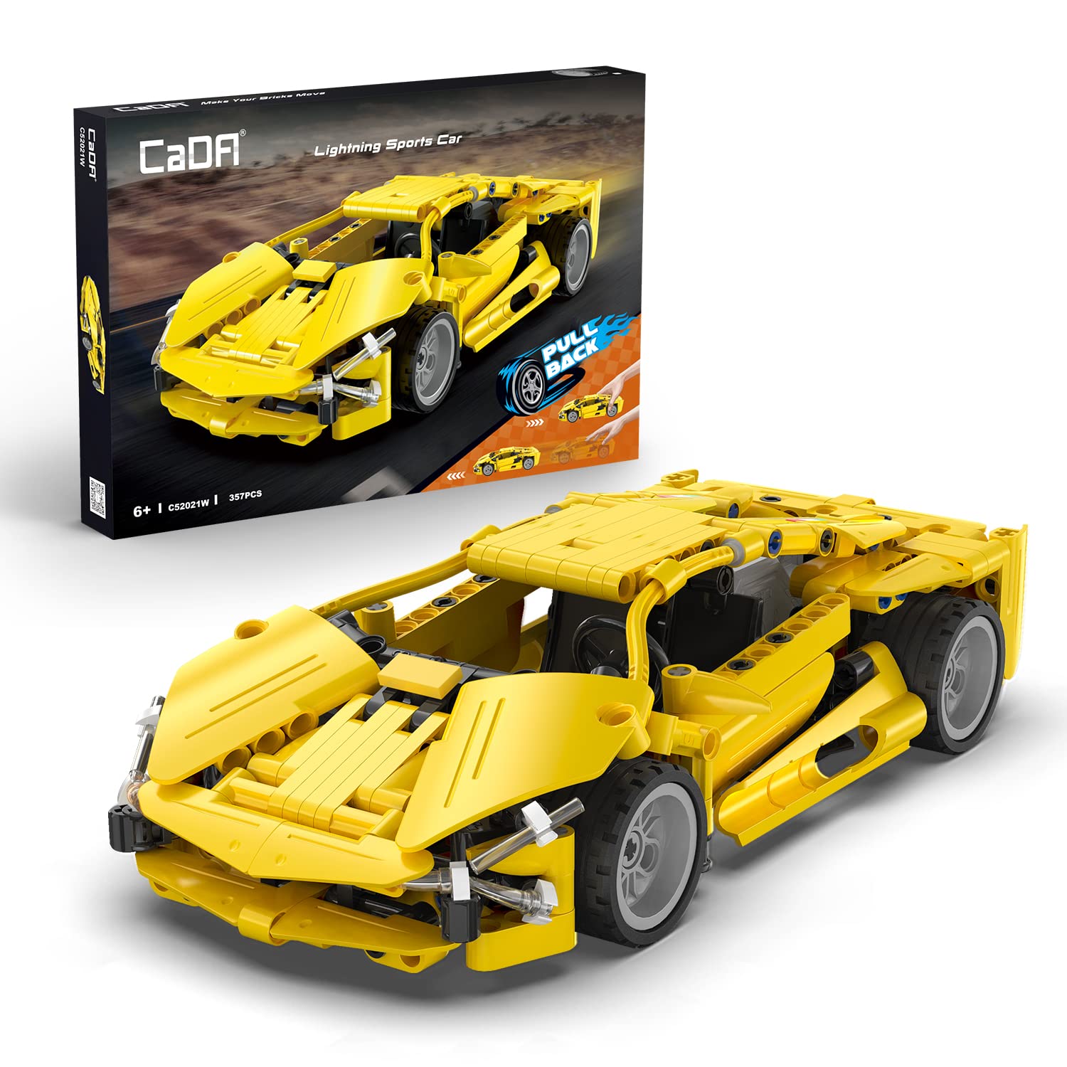 Конструктор CaDA Klocki Lightning Sports Car Pull-Back 357 EL, фото №1
