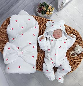Демисезонный-летний набор для новорожденного, белый - Фото 1