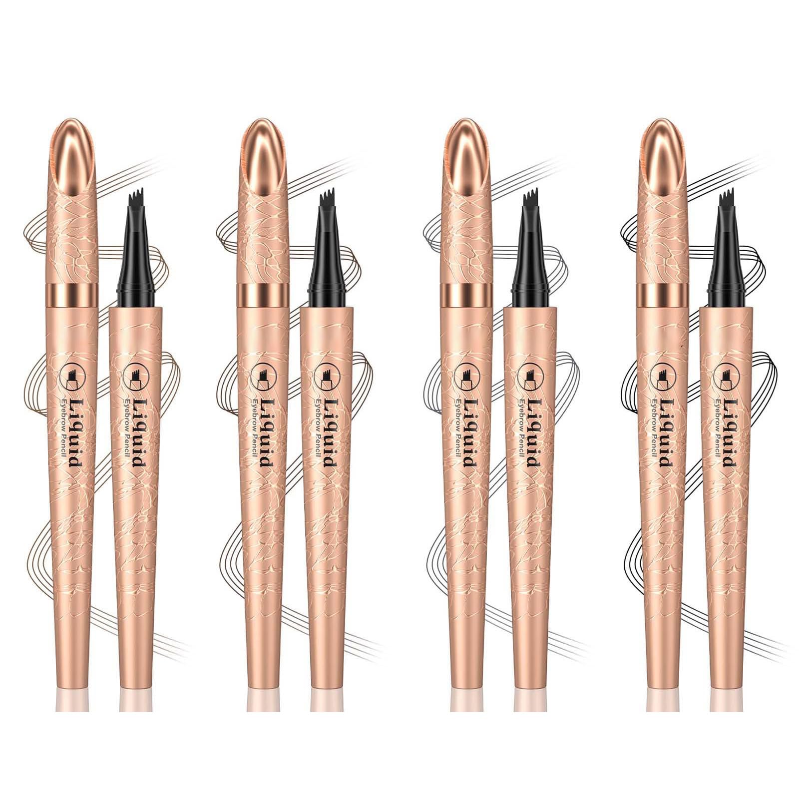 Олівець для брів Wasserdichter 3D з 4 наконечниками кольори змішаний, фото №1