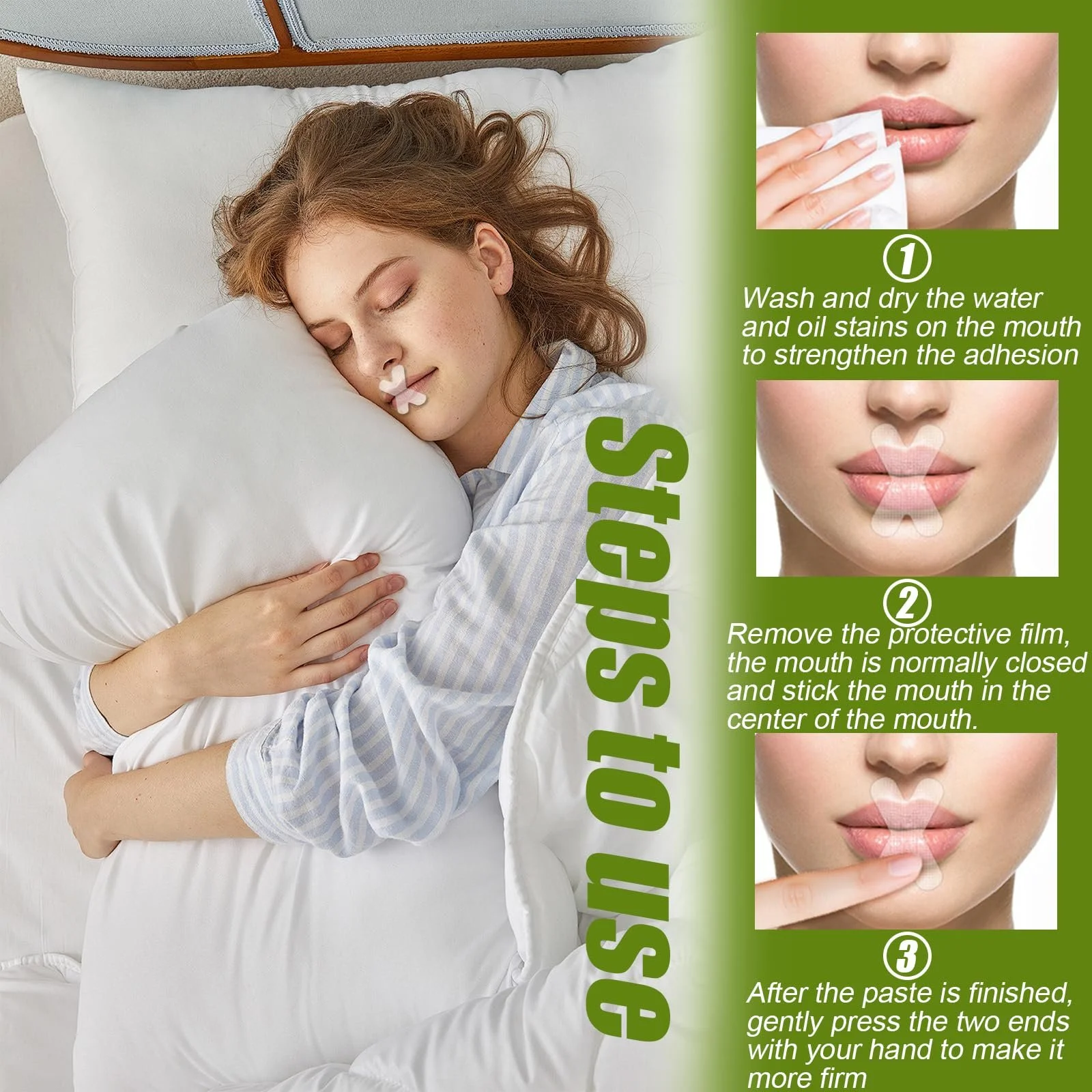 Стрічка для рота DUGEGAYL, 120 штук, гіпоалергенна, дихаюча, фото №3