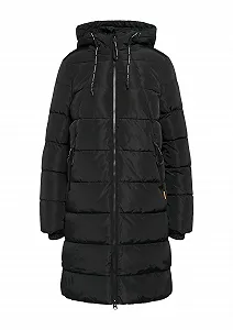 Куртка стьобана QS з капюшоном - Фото 1