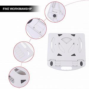 Підставка для ноутбука Homoyoyo Обертова з тепловідведенням Ергономічна Біла з тримачем для телефону synthetic.ua - Фото 1