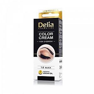 Крем Delia Color для брів чорний 1.0 з аргановою олією - Фото 1