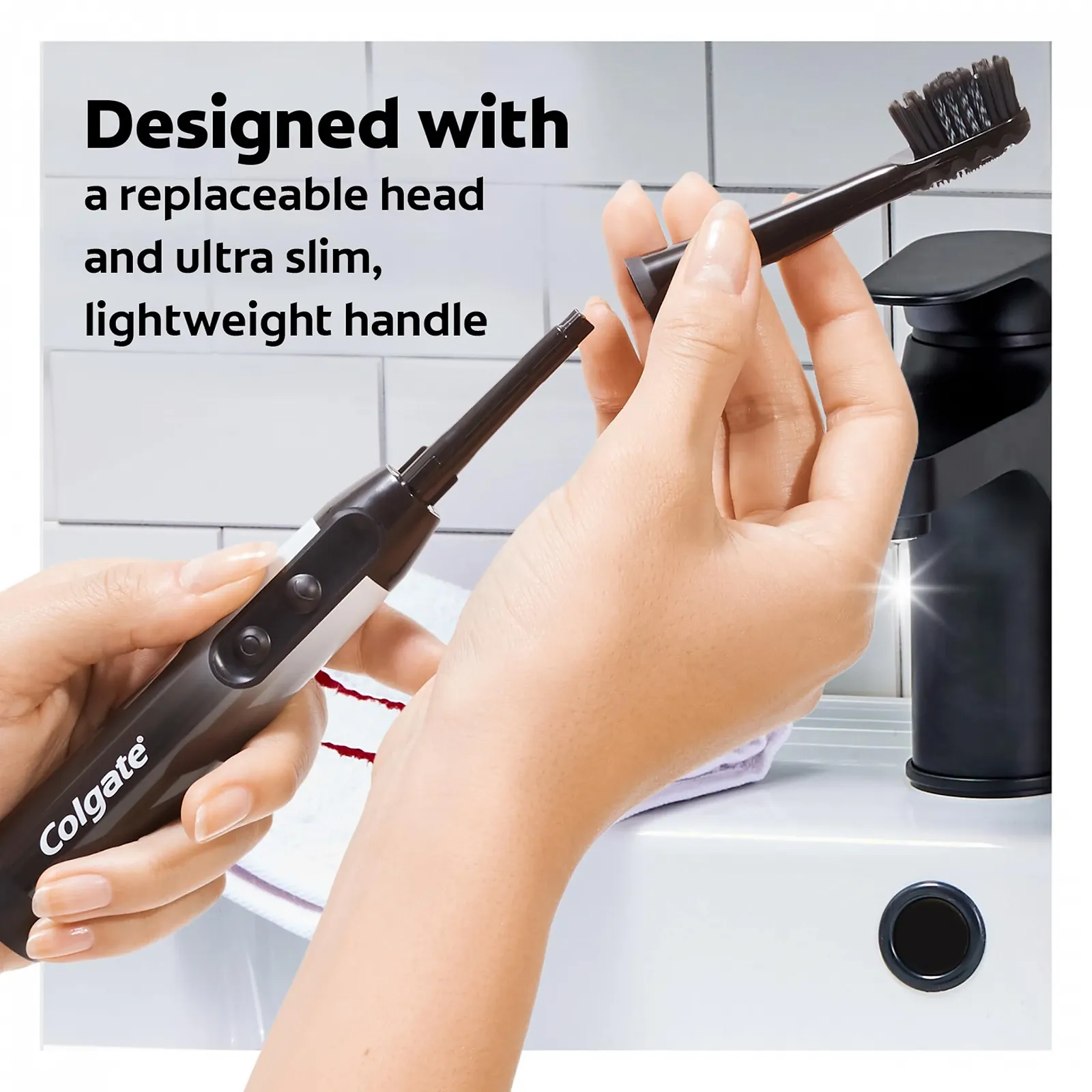 Аккумуляторная звуковая зубная щетка Colgate 360 Charcoal, фото №6