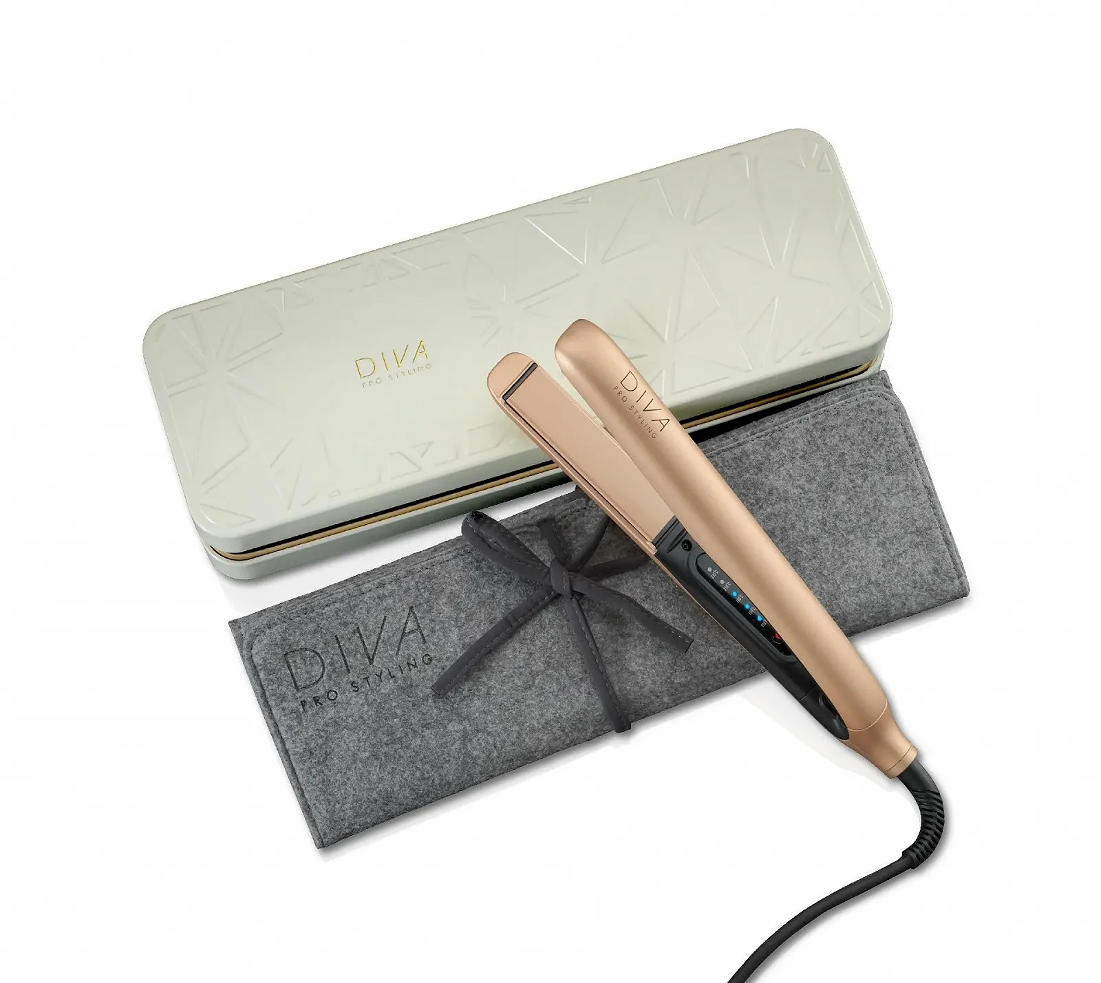 Выпрямитель для волос Diva Pro Styling Precious Metals Touch Золотой, фото №1