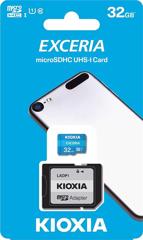 Карта памяти MicroSDHC 32GB UHS-I Class 10 Kioxia Exceria R100MB/s LMEX1L032GG2 SD-адаптер, фото №4