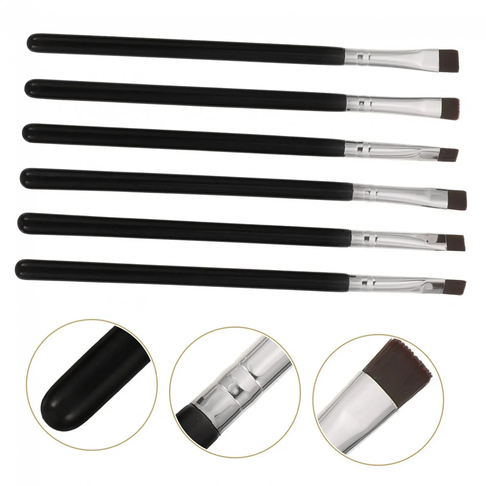 Пензлі MAGICLULU для брів, плоский, 6 штук, фото №3