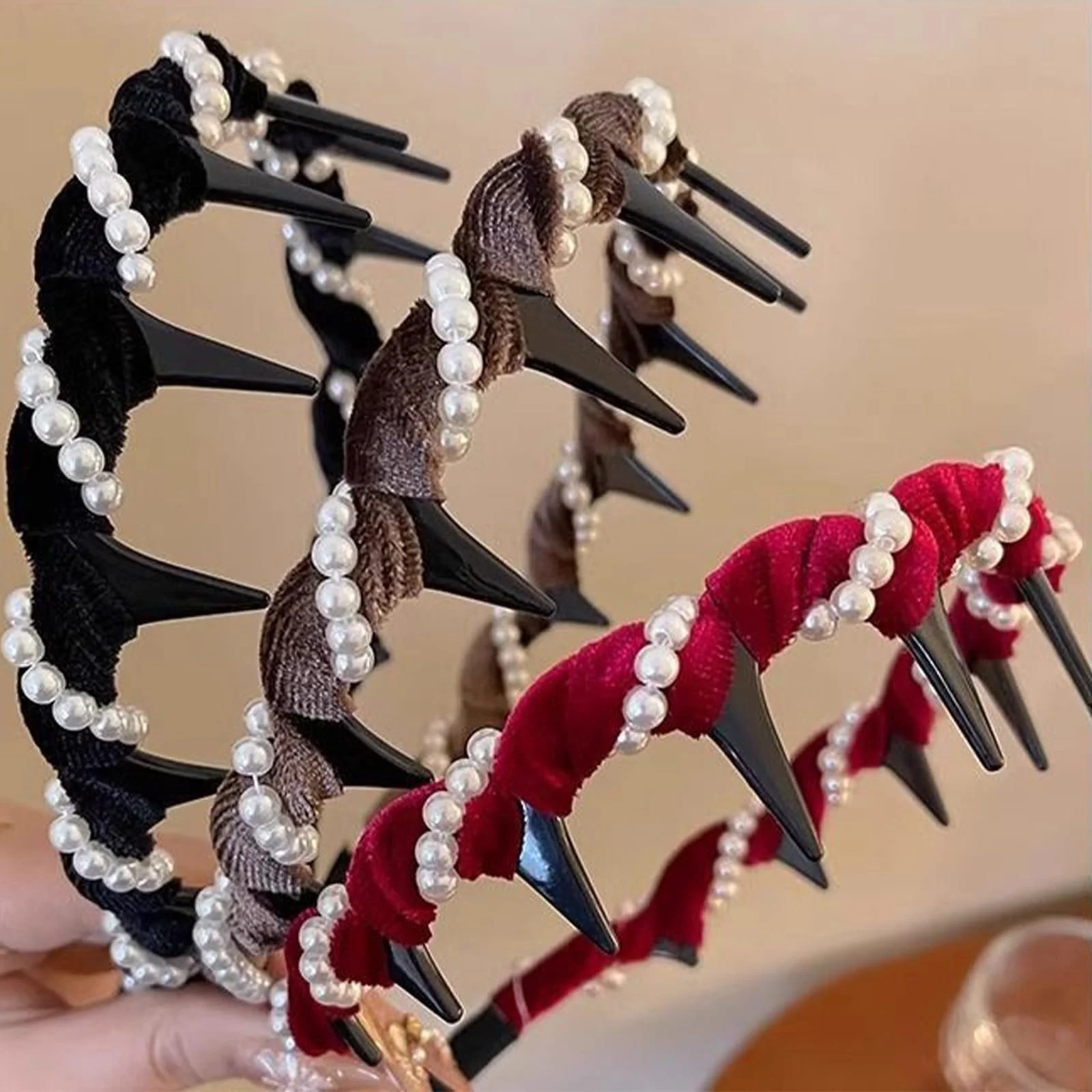 Обруч Вінтажний з високою верхівкою зі штучними перлами, фото №6 Обруч Вінтажний з високою верхівкою зі штучними перлами, фото №6