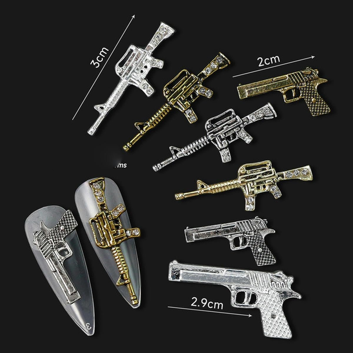 Планета Сатурн, 1 коробка, розкішні деталі для нігтів, дорогоцінні камені, фото №1