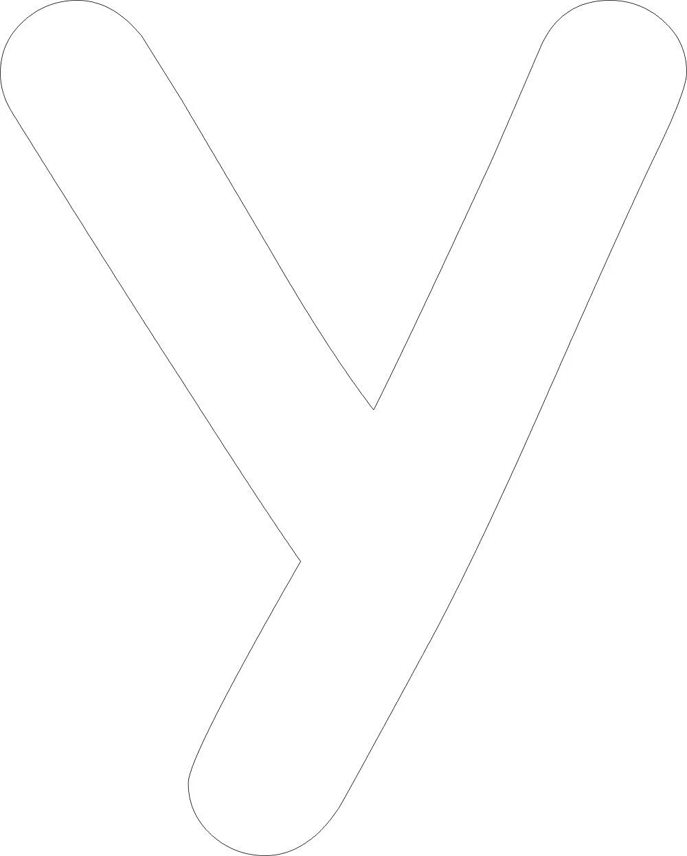 Наклейка Kleckerliese Alphabet Letters Буква Y 26 см самоклеюча для стін вікон дверей, фото №1