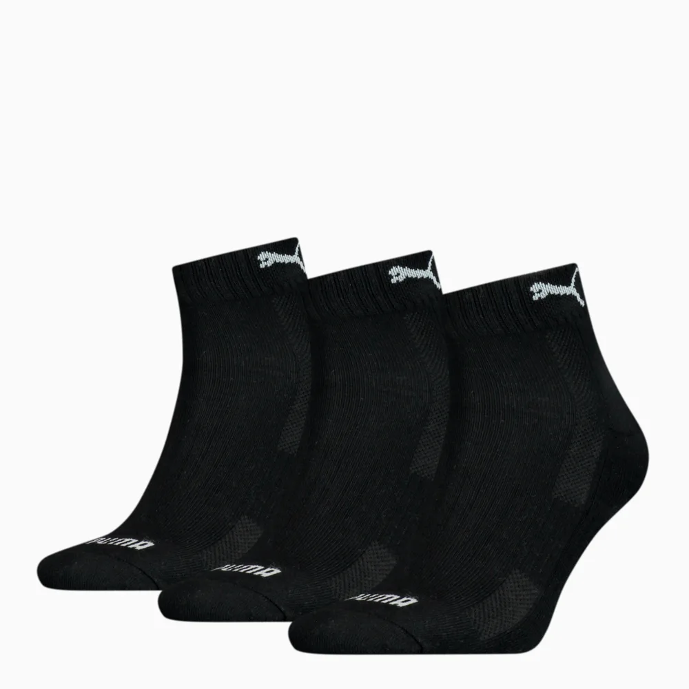 Носки PUMA CUSHIONED QUARTER 3P UN 34-38 Черный, фото №1