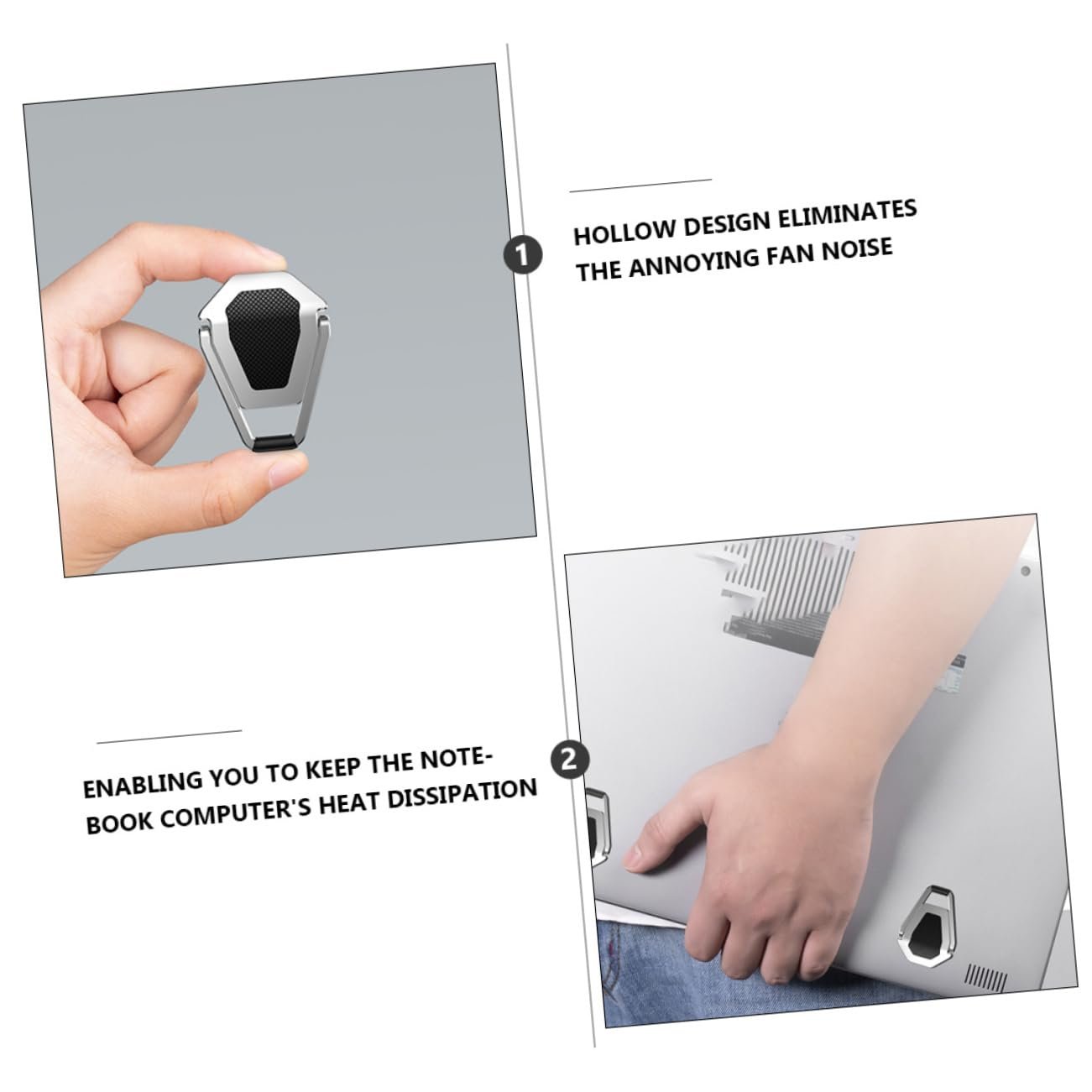 Підставка для ноутбука NUOBESTY, регульована по висоті, портативна, складана - 2 шт., фото №6
