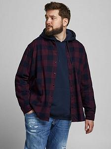 Рубашка Jack&Jones JJEGINGHAM TWILL L/S PS NOOS 12183107 Бордовый 4XL - Фото 1