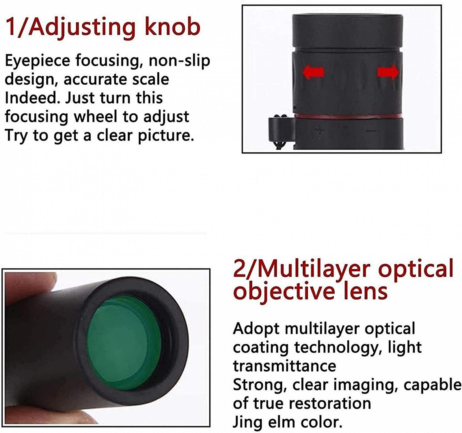 Монокуляр QHYTL Високоякісний Монокуляр Затиск Тринога, фото №2