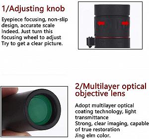 Монокуляр QHYTL Високоякісний Монокуляр Затиск Тринога synthetic.ua - Фото 1