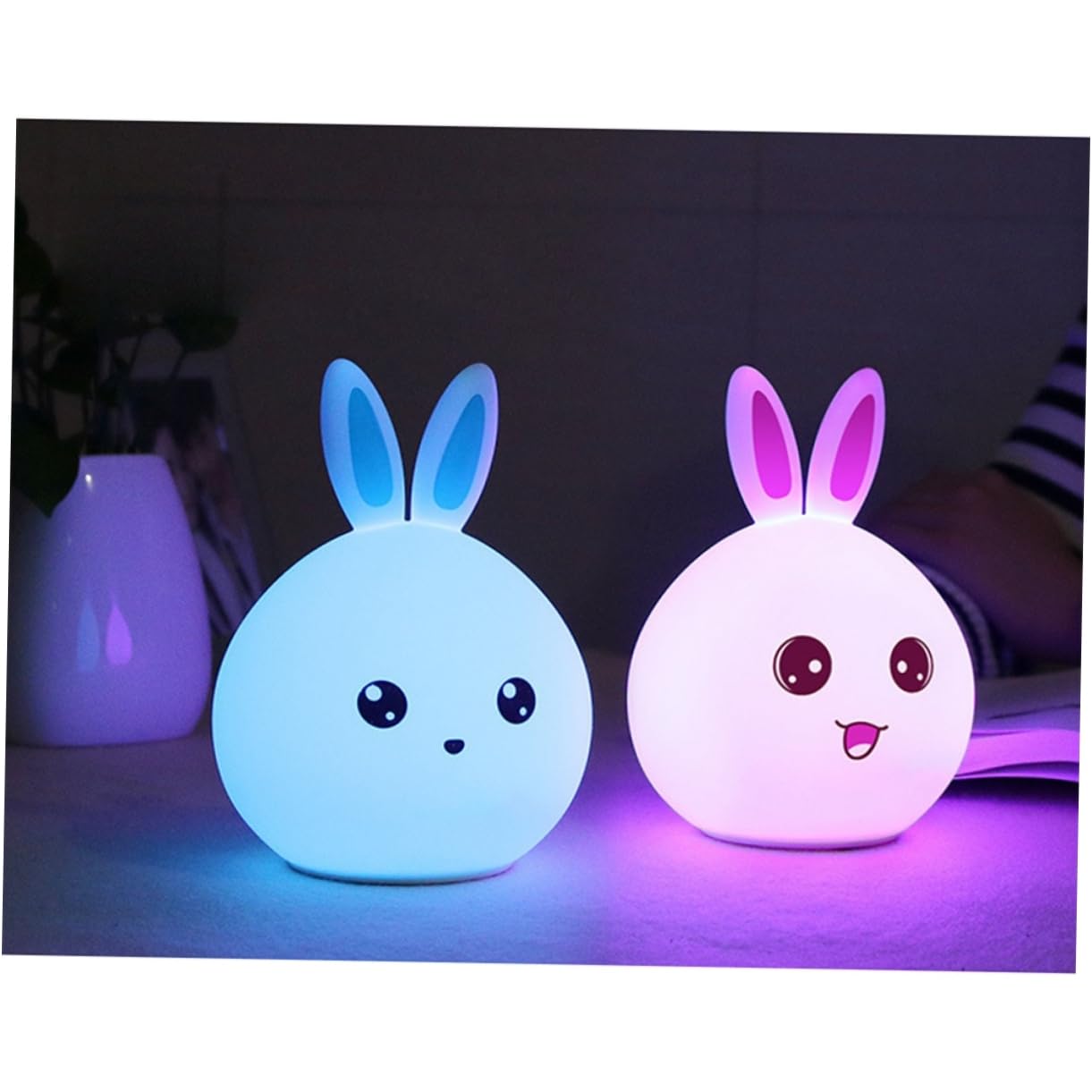 Лампа OSALADI Сенсорная Ночник USB LED Силикон Заяц, фото №7