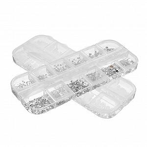 Стразы Тип FRCOLOR 2 коробки, украшения для ногтей, плоские, маленькие, для маникюра, блестящие - Фото 1