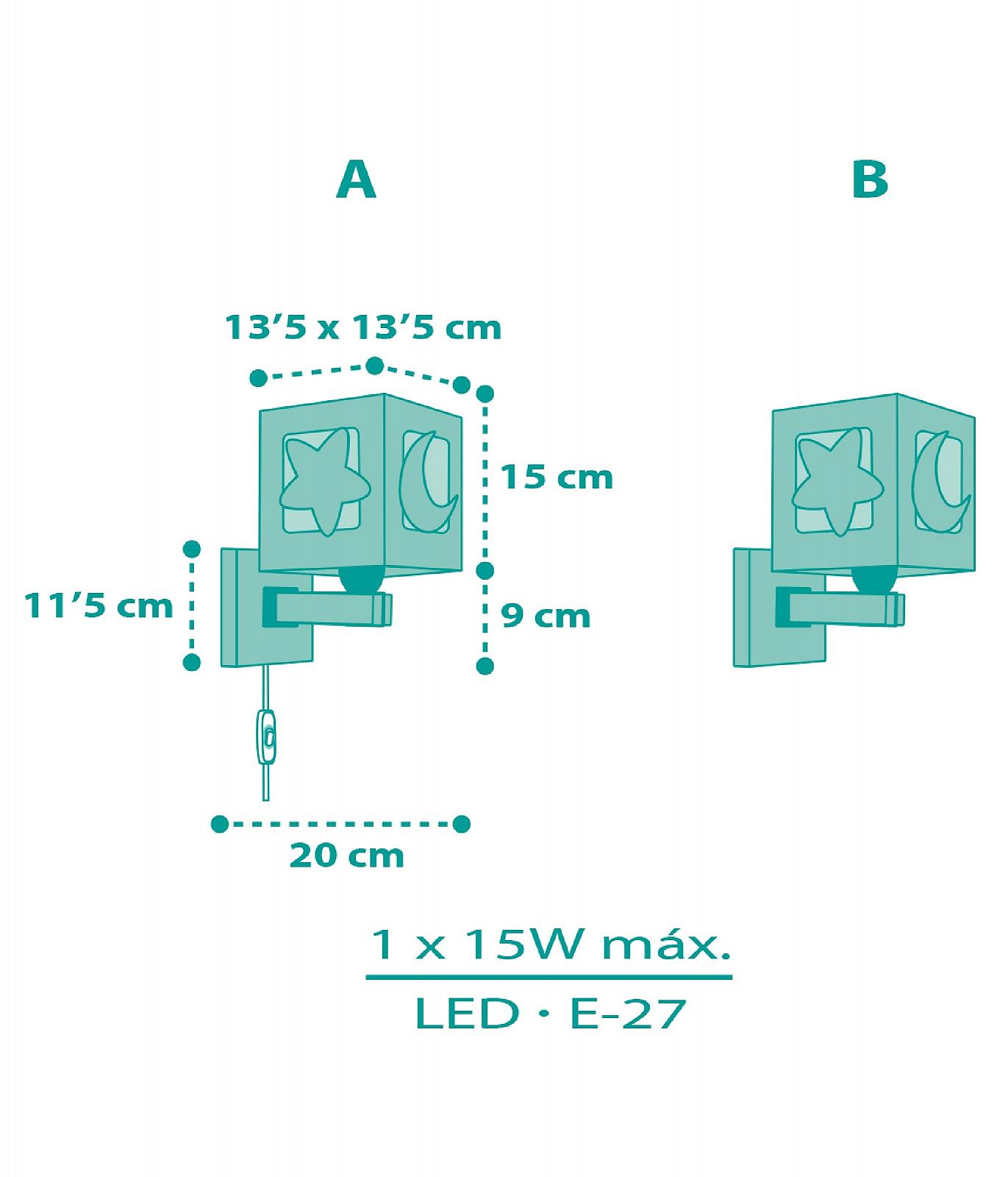 Светильник Dalber Moonlight Луна и звезды Зелёный, фото №6