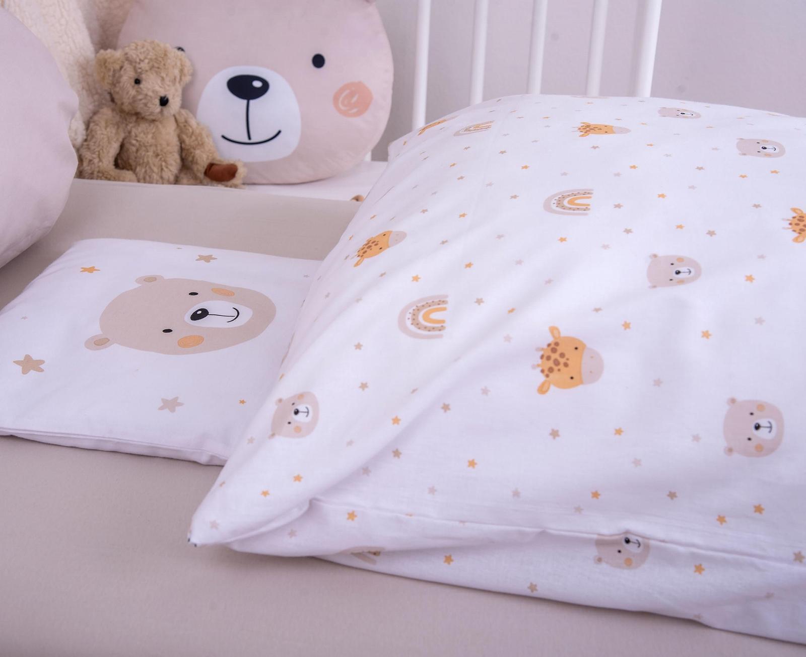 Постільна білизна Herding Babybest Little Friends для дитячого ліжечка, наволочка 35 x 40 см з клапаном, підковдра 80 x 80 см з клапаном, бавовна, білий, фото №3