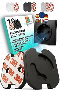 Заглушки для розеток Pack of 10 Twist Mechanism 3M Adhesive Tape Schuko Черные - Фото 1