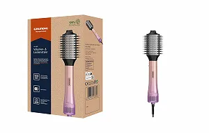 Фен-щітка GRUNDIG HS 6482 1200 Вт, кераміка з аргановою олією, функція іонізації, 2 рівні температури/потоку повітря, режим холодного повітря, овальна насадка, Рожевий/Фіолетовий - Фото 1