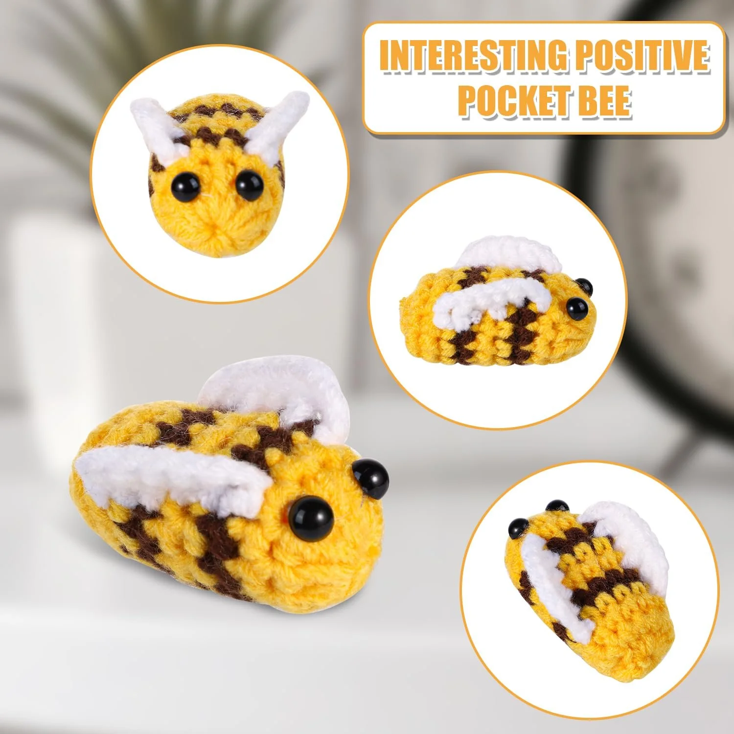 Игрушка Positive Bee Вязаная с Положительной Открыткой, фото №3 Игрушка Positive Bee Вязаная с Положительной Открыткой, фото №3