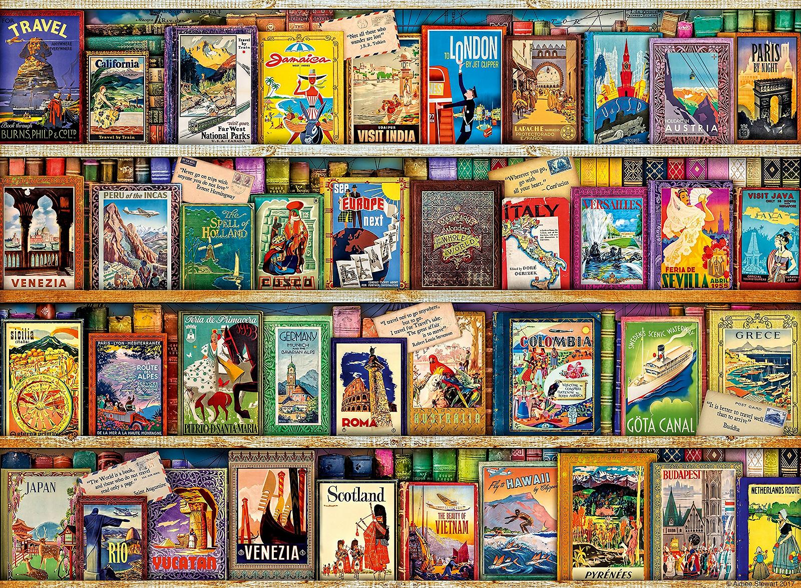 Пазл Ravensburger Vintage Travel Guides 500 деталей, фото №2