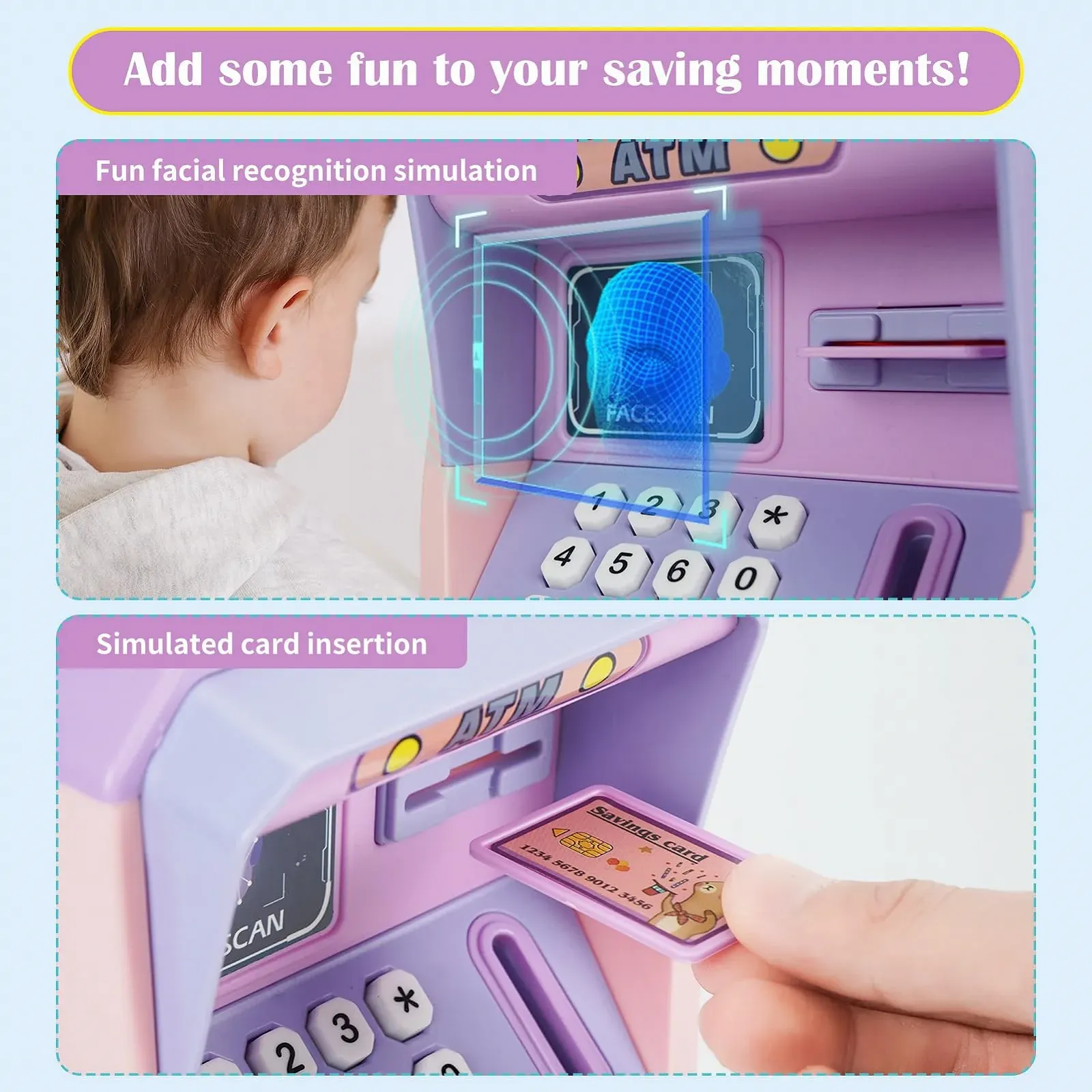 Скарбничка-сейф Електронна Банкомат із паролем та купюроприймачем, фото №5