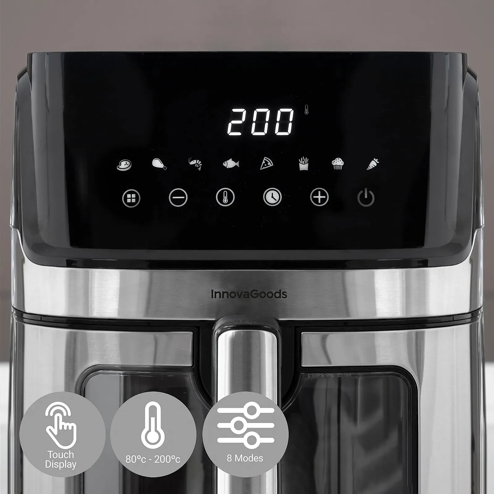 Мультипіч InnovaGoods 1700 W 6.5 L 8 Programmes Black Plastic Aluminium, фото №5 Мультипіч InnovaGoods 1700 W 6.5 L 8 Programmes Black Plastic Aluminium, фото №5