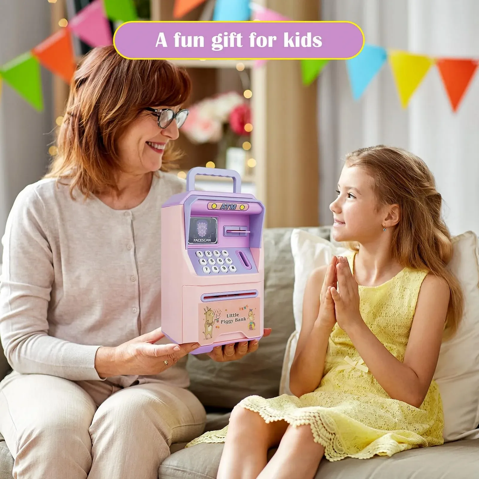 Скарбничка-сейф Електронна Банкомат із паролем та купюроприймачем, фото №7