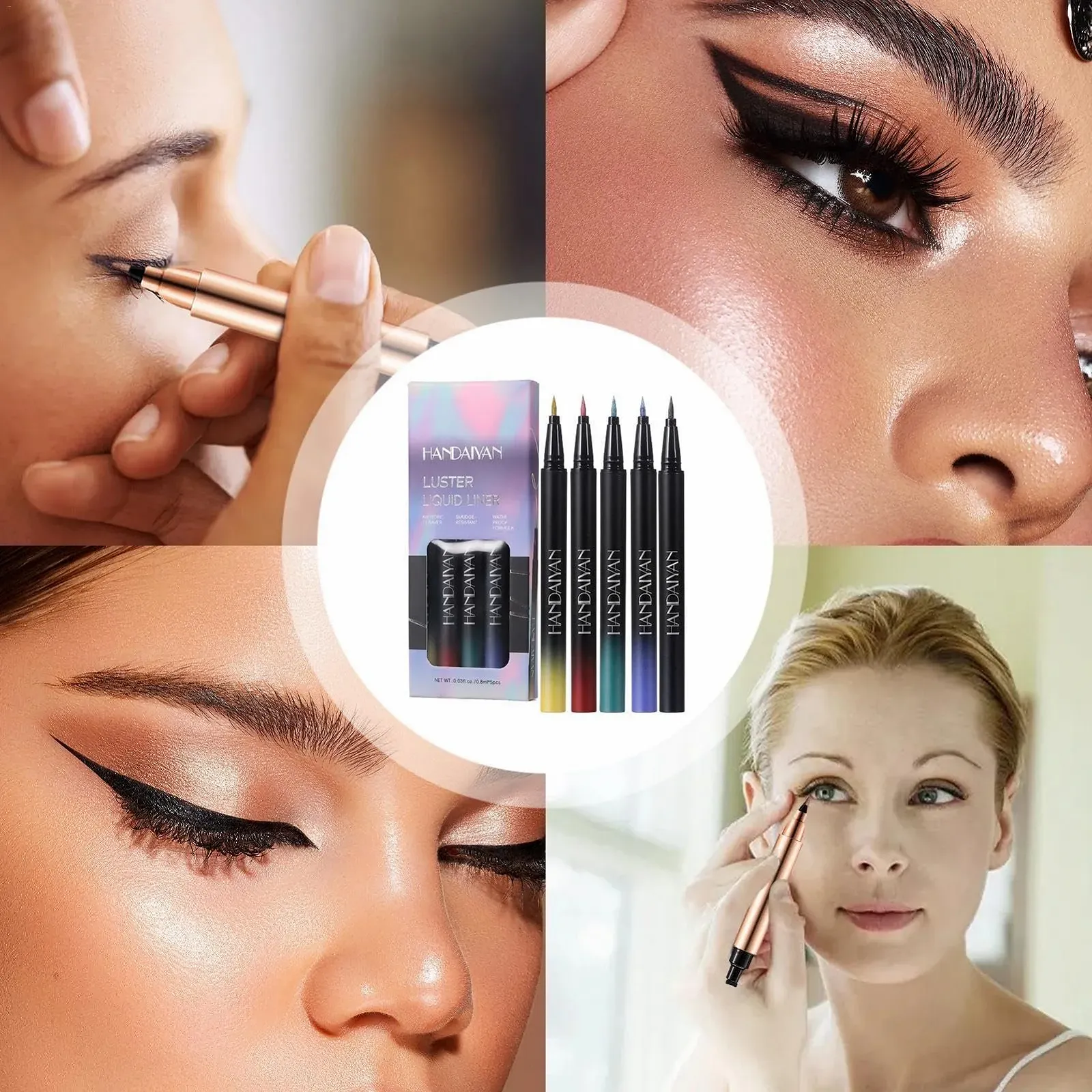 Набір підводок для очей Lembeauty, рідка блискуча, фото №4