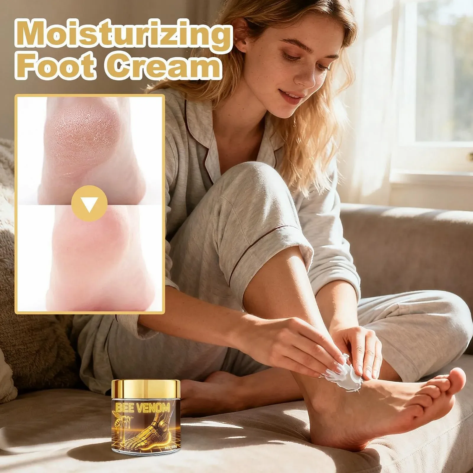 Крем для сухих и потрескавшихся пяток и ног бальзам для лодыжек и суставов 60 г, фото №3 Крем для сухих и потрескавшихся пяток и ног бальзам для лодыжек и суставов 60 г, фото №3