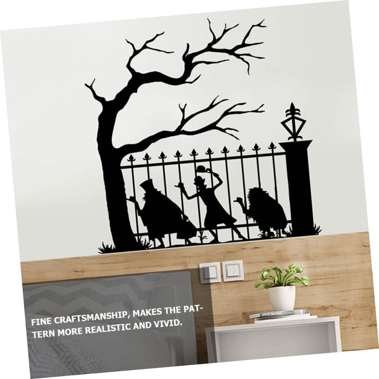 Наклейки на стену HOMSFOU Halloween Самоклеящиеся Черный, фото №6