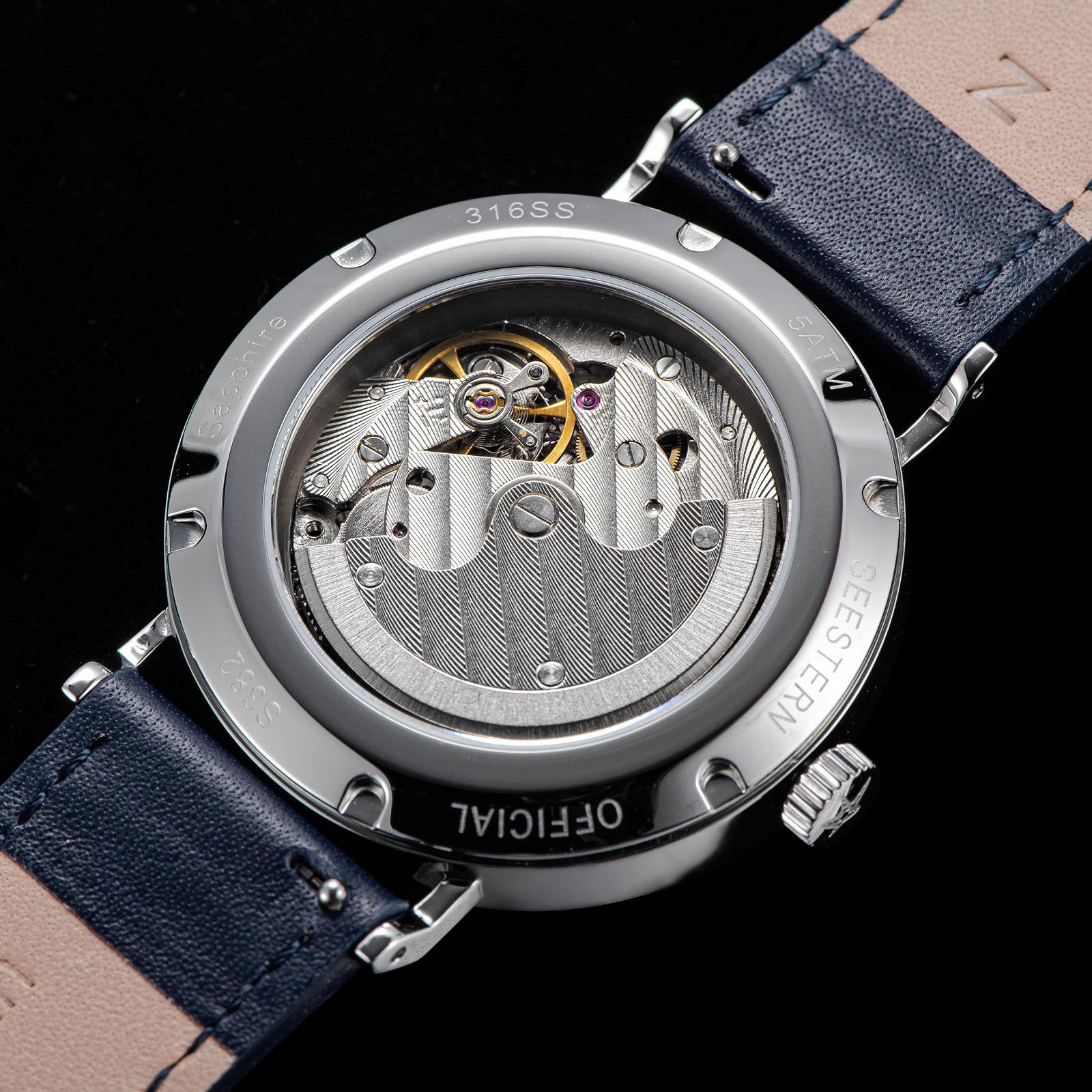 Механічний Seagull ST1701 Starfish S382.03.E 38мм Малий секундарник сріблястий Вінтажний сріблястий, вінтажний, фото №6