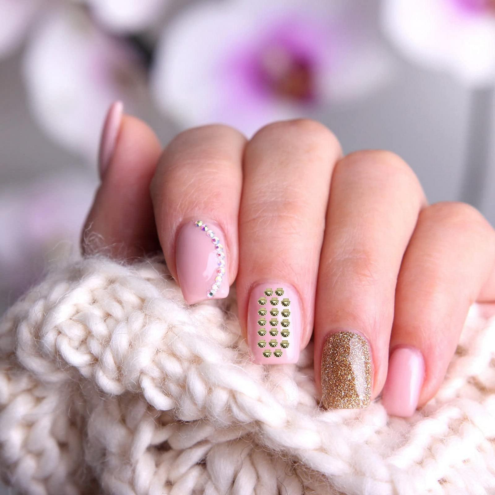 Заклепки для нігтів Lurrose 3D, набір мушель, сплав, самоцвіти, наклейки, фото №2