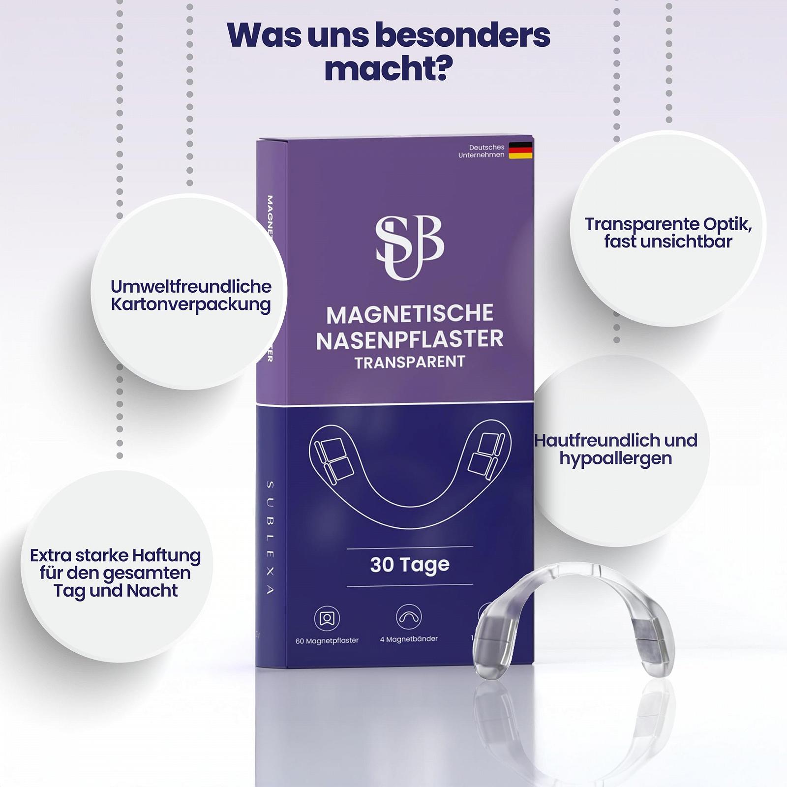 Магнітні назальні пластирі Прозорі SUBLEXA 30 днів використання, фото №2