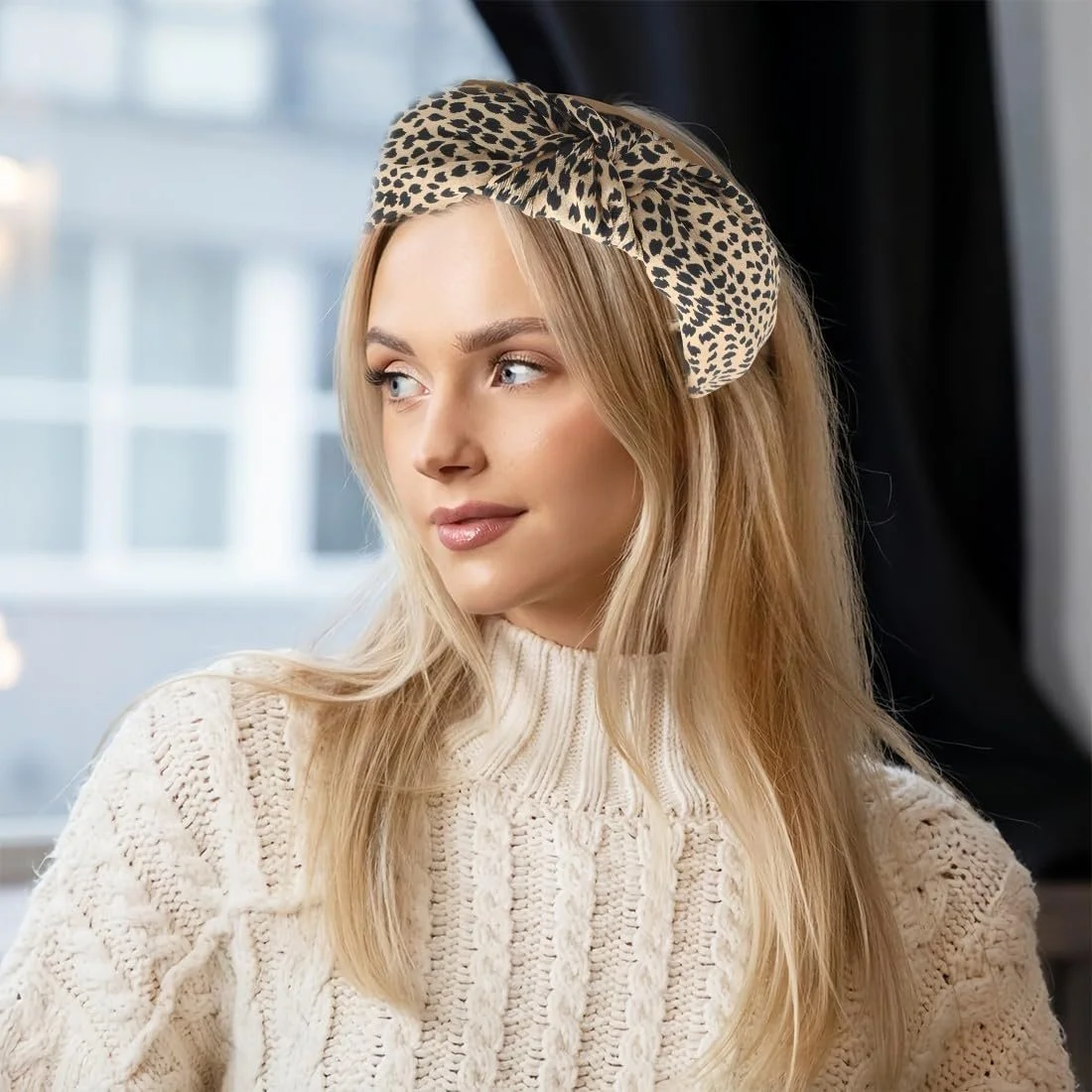 Обруч на голову Вузол Леопардовий принт, фото №2