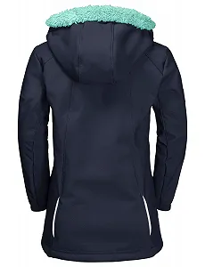 Пальто Jack Wolfskin Kissekat Унисекс Детский Ветрозащитный Детский Софтшелл, для девочек - Фото 1