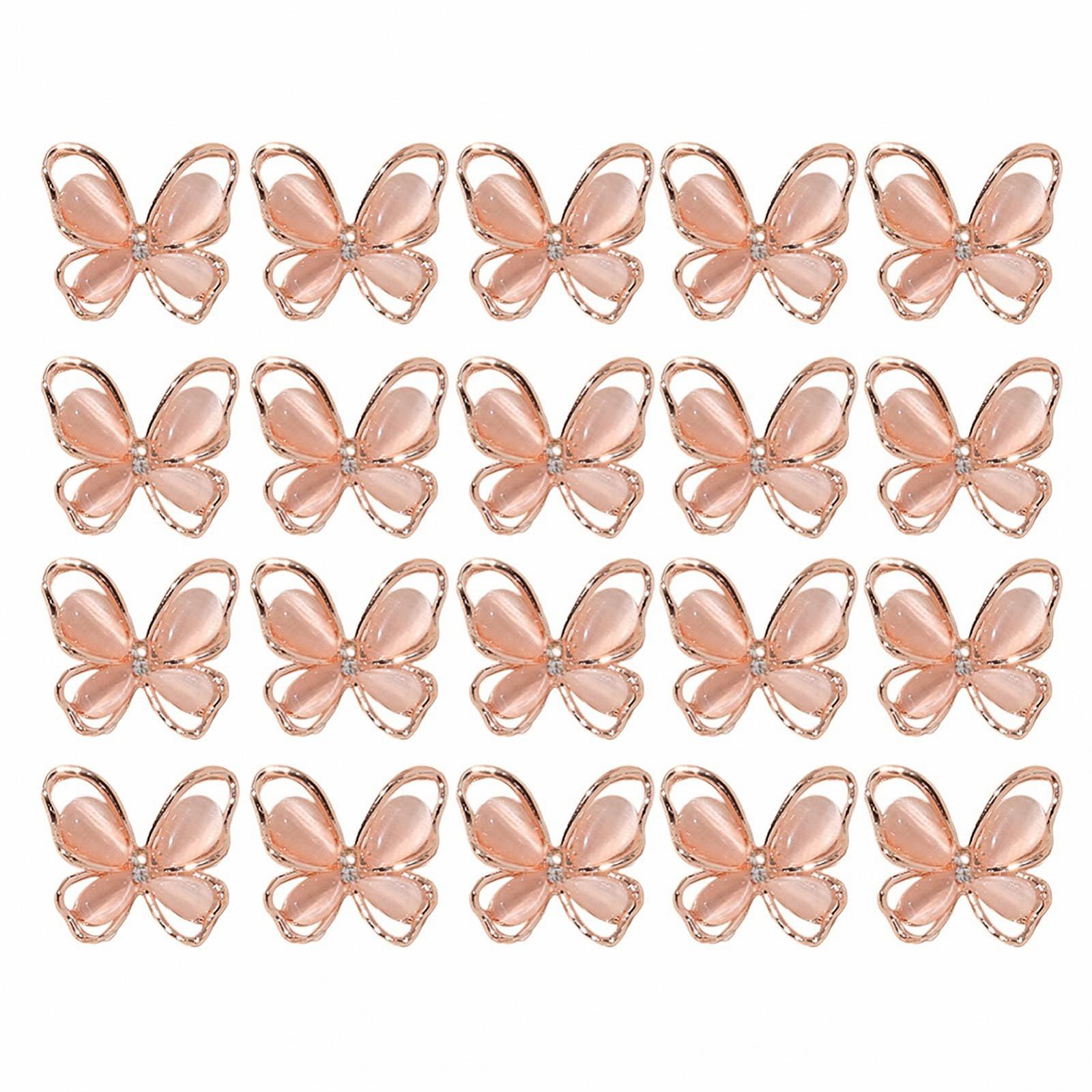 Подвеска для ногтей Форма бабочка Цвет розовый, 1 шт, фото №1 Подвеска для ногтей Форма бабочка Цвет розовый, 1 шт, фото №1