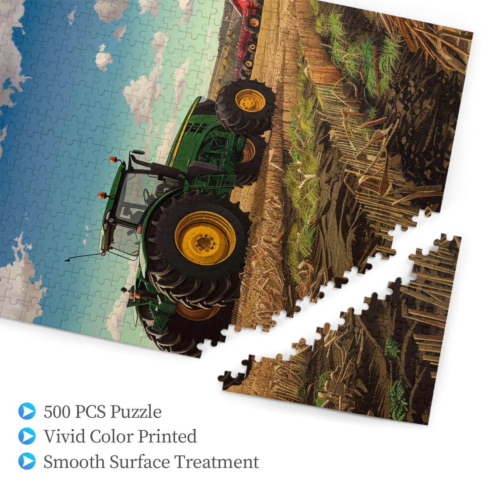 Пазл Wooden Puzzle Tractor Farm 500 деталей 38 x 52 см с коробкой для хранения, фото №2