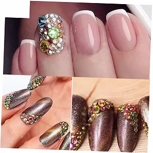 Набір страз для нігтів Beavorty з 3 предметів: обертова пластина, різнокольорові - Фото 1