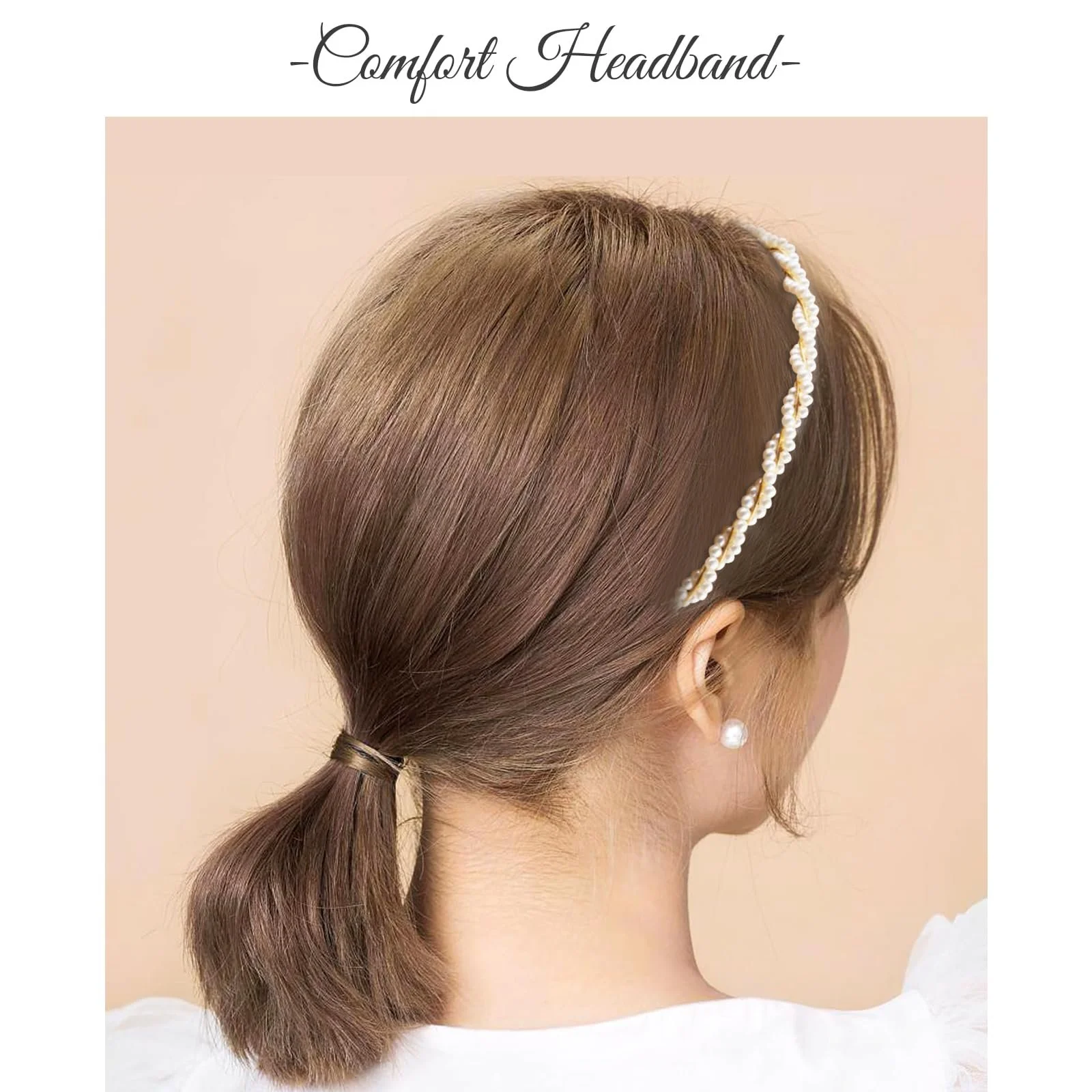 Обруч для волосся з перлами для жінок та дівчат, набір з 10, фото №4 Обруч для волосся з перлами для жінок та дівчат, набір з 10, фото №4