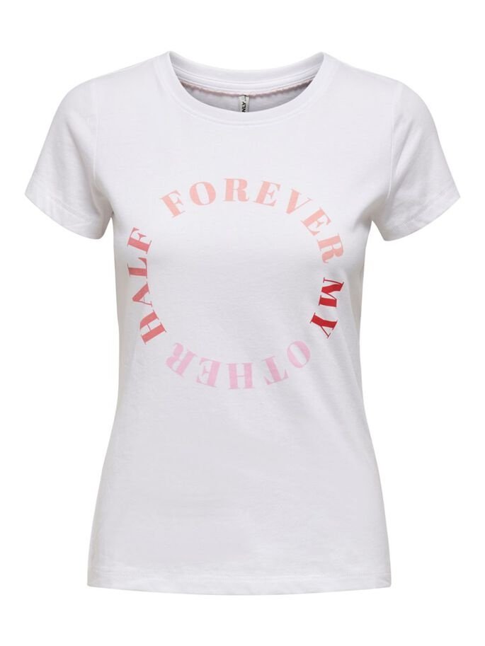 Футболка ONLLOVE LIFE FIT TOP BOX JRS 15226018  HALF ONLY Білий S, фото №2