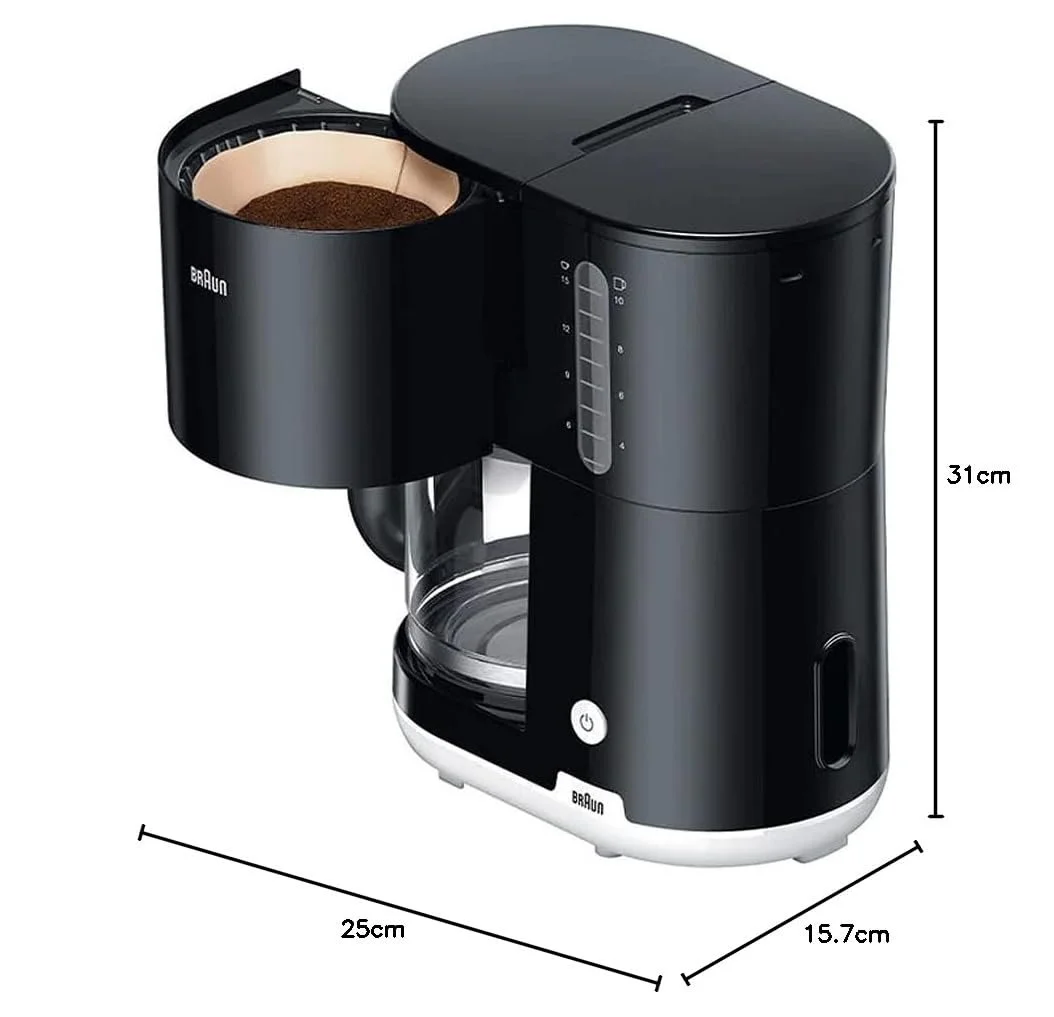 Капельная кофеварка Braun Household Breakfast1 OptiBrew 10 чашек 1000 Вт Black, фото №6